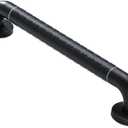 12" Black Bathroom Anti-Slip Straight Grab bar, 1.45 Inch Diameter, Bathtub Textured Shower Bar, Home Saftey Armrest, Toilet Support, Available for Towel Holder and Door Handle
