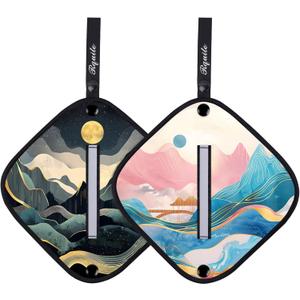 Rquite 2 Pcs Pee Cloth, Pee Cloth for Women Hiking, Soft & Absorbent Pee Rag, Reusable Toilet Paper Washable, Wipes After Female Urination, Women Travel Camping Backpacking Essentials (Mountains)