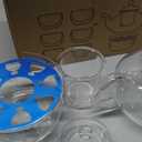 GURUDAR Glass Teapot Set, 27OZ/800ML Stovetop Safe Glass Tea Kettle with 6 Small Double Wall Tea Cups & Loose Tea Infuser & Tea Warmer, Microwave & Dishwasher Safe Tea Maker, Blooming Tea Gift Set