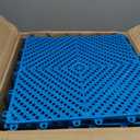 Jocoevol 36-Pcs Interlocking Tile, Indoor/Outdoor Drainage Interlocking Floor Tiles 11.8" x 11.8", Anti-Slip Waterproof Soft PVC Splicing Flooring Tile for Garage Patio Pool Bathroom, Blue