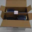 Blue Cup with Gold rim Plastic Glasses Set of 10 Elegant Goblets Hard Plastic Cups on Stem 12 Ounce