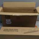 Cable Management for Under Desk,31.5" Standing Desk Cord Management Tray,Upgraded Thickened Felt Cord Organizer Tray for Office, Home, Self-Adhesive Or Bracket Mount Cable Holder,Black