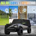 uxcell Waterproof Car Cover for Ford Bronco 4 Door 2021-2023 Outdoor Full Car Cover All Weather Protection Rain Sun Protection with Zipper Black