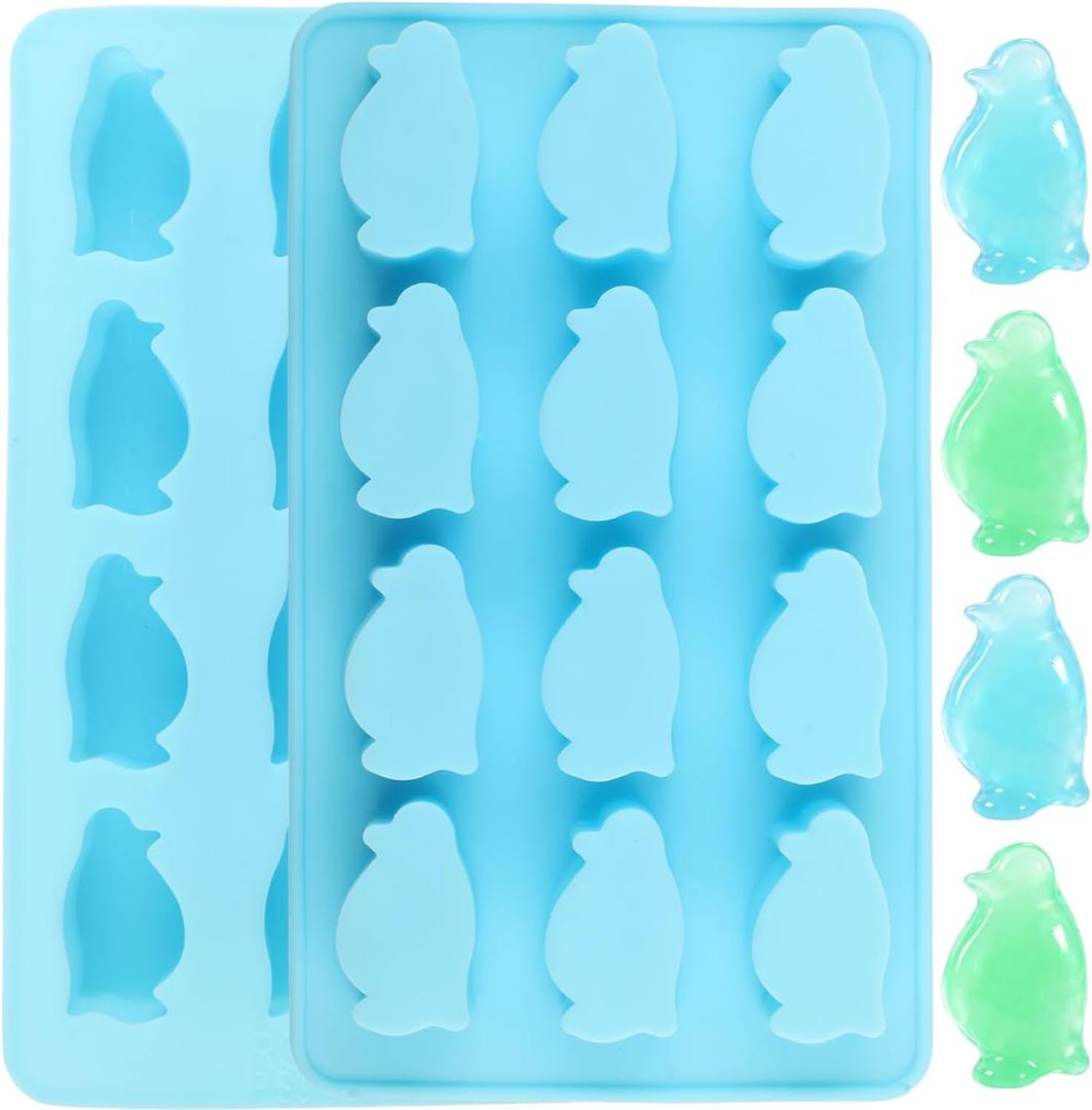 12 Cavity Penguin Silicone Candy Molds Set Of 2