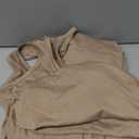 Women's Summer Casual Loose Tank Jumpsuit Sleeveless Crewneck Long Pants Jumpsuit Romper with Pockets (Large, Khaki)