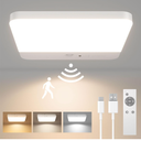 ELEPHANTBOAT® 7.3in Magnetic Wall Lamp Ceiling Light with 3-Color LED, Smart Motion Sensor with Remote Control, USB Rechargeable 4000mAh Battery, Ceiling Light for Bedroom, Cabinets, Hallway