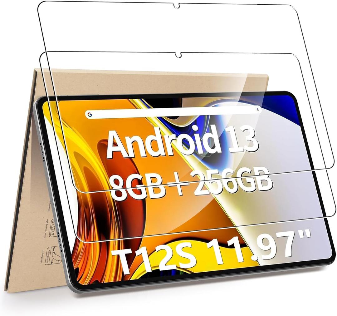 2-Pack Screen Protector Compatible with SGIN T12S 11.97", [HD Clarity] [9 Hardness] [Anti-Scratch] Tempered Glass