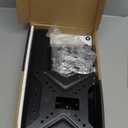 Universal Swivel TV /Table Top TV Stand for 19 to 43 inch TVs with 90 Degree Swivel, 4 Level Height Adjustable, Heavy Duty Tempered Glass Base, Holds up to 99LBS HT02B-001