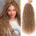 8 Packs Faux Locs Crochet Hair, 18 Inch Goddess Bohemia Locs Crochet Hair, Hippie Locs Crochet Braids, Synthetic Braids Hair Extensions (18 Inch, 8Packs, 27#)