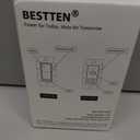 BESTTEN 10 Pack Dimmer Light Switch, Single-Pole or 3-Way Dimmer Switches, 120V, Compatible with Dimmable LED, CFL, Incandescent and Halogen Bulbs, Decorator Wallplate Included, UL Listed, White