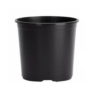 6 PCS  9 in. H X 10-1/2 in. W X 10.5 in. D Plastic Basic Flower Pot Black