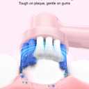 Rtauys Rotating Electric Toothbrush for Adults with 8 Brush Heads (2 Types), 5 Modes Rechargeable Power Toothbrush with Travel Case and 2 Minute Smrte Timer (Pink)