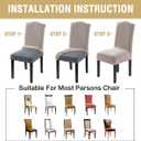 H.VERSAILTEX Velvet Dining Chair Covers Stretch Chair Covers for Dining Room Set of 4 Parson Chair Slipcovers Chair Protectors Covers Dining, Soft Thick Solid Velvet Fabric Washable, Oatmeal