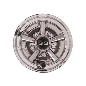 EZGO Chrome Painted Wheel Cover with SS Logo, 8-Inch