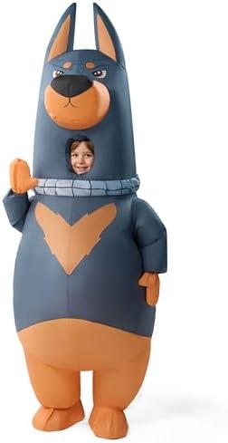 Spooktacular Creations Kids Halloween Inflatable Costumes, Doberman Full Body Blow Up Costumes for Halloween Animal Cosplay Themed Party, 7-10Y