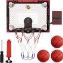 CYFIE Suction Cup Basketball Hoop, Indoor Mini Basketball Hoop with Sturdy Backboard/Electronic Scoreboard, Sound, 3 Balls, Basketball Toys Gifts Ideas for Kids Teens Girls Boys Gifts
