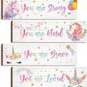 Unicorn Wall Decor Girls Rainbow Wall Art Unicorn Room Decor Rainbow Motivational Inspirational Room Bedroom Decorations