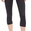Motherhood Maternity Women's Workout Over The Belly Pregnancy and Postpartum Leggings with Pockets Soft Active Stretchy Pants (Core Black) S