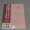 2026 Planner, Weekly and Monthly Planner, January 2026 - December 2026, Hardcover 2026 Calendar Planner Book with Tabs For Women & Men, Inner Pocket, Spiral Bound, Perfect for Office Home School Supplies - A4 (8.5" x 11"), Pink