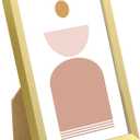 Upsimples 4x6 Picture Frame Set of 3, Made of High Definition Glass for 4 x 6 Gold Frames, Wall and Tabletop Display Thin Border Photo Frame for Home Dcor