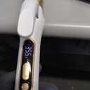 2 in 1 Curler and Straightener Travel Dual Voltage Curling Iron 1.25 Inch Normal Size Hair Curler Ceramic with EU/UK Plug Adapter for Travel Curling Wand Adjustable Temperature and Anti-Tangle (White)