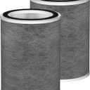 HP201 HEPA Replacement Filter Compatible with Shark HP201 HP202 HP301 HP302 UA205 AP1000 HC501 HC502 Air Cleaner Purifier MAX, Compare to # HE2FKBASMB & HE2FKBAS, 2 Pack