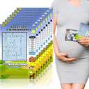 10 x Easter Theme Pregnancy Announcement Fake Lottery Scratch Off Cards (8 Pack)  Cute Baby Reveal Game  Fun Baby Announcement Idea - Memorable Gift for Parents Grandparents Husband and Friends