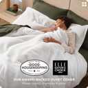 Bedsure PureWoven 3 Pieces 100% Cotton Waffle Duvet Cover Set, King, White