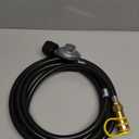 ATKKE 12 Feet Propane Hose with Regulator, 3/8 Female Quick Connect Disconnect x QCC1 Propane Tank for Indoor Outdoor Heater Generator Gas Grill and Fire Pit