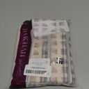 jinchan Linen Kitchen Curtains Striped Tier Curtains 24 Inch Farmhouse Small Drapes Balanced Stripe Half Window Light Filtering for Bathroom Laundry 2 Panels Blue on Linen