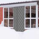 No Magnet Thermal Insulated Door Curtain, Fit Door Size 80 x 90 inch Waterproof Thicken Winter Cover Windproof Insulation Blanket, Gray