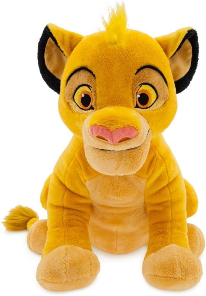 DISNEY STORE Official Simba Medium Soft Toy for Kids, Cuddly Character with Fuzzy Texture and Embroidered Details, Furry Mane and Tail Tuft, Disney Plushy Suitable for All Ages.