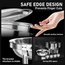 NEWKITCHEN Chafing Dishes for Buffet 4 Pack, 5 QT Round Chafing Dishes for Buffet [Elegant Silver Colors] Stainless Steel Chafing Dish Buffet Set for Any Party