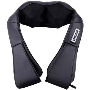 Miracle Finger Pressure Electric Neck and Back Massage Pillow, 3D Pinching and Heating Function, Suitable for Shoulder, Lower Back, Foot and Leg Muscle Pain Relief, (Black Four Buttons)