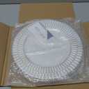 13" White Chargers for Dinner Plates, Decorative Charger Plates, Plastic Charger & Service Plate 6 Pack Table Setting Bulk Wedding, Thanksgiving, Festival