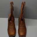 SUREWAY Men's Cowboy Boots, Square Toe Pull On Soft Toe Western Boot, 11, Earth Brown