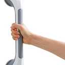 Shower Grab Bar 16 Inch Suction Cup Grab Bars for Bathroom, Removable Shower Safety Handle Heavy Duty Bathtub Grip for Seniors & Elderly, Strong Handrails No Drilling Waterproof, Grey