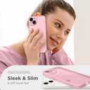 CAPRARO Magnetic for iPhone 14 Case, [Compatible with MagSafe] [Full Camera Protection] Shockproof Protective Slim Translucent Matte Phone Case for iPhone 14 6.1'', Peach Pink