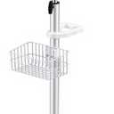 DaisyInner Adjustable Mobile Medical Cart with Wheels, Load up to 33 Lbs, Laptop Rolling Cart with Storage Basket 16.5" x 16.7" Large Tabletop Medical Trolley Workstation for Hospital, Lab Use(Tray)