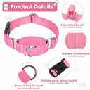 Martingale Collar for Dogs with Quick Release Buckle, Heavy-Duty Solid Color Nylon Training Collars - Adjustable No-Slip Design for Medium & Large Dog