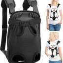 Mosago Dog Backpack Carrier, Legs-Out Chest Carrier for Small Dogs 47 lbs, Adjustable Pet Front Carrier with Thick Padded Bottom Support, Easy Fit for Walking, Hiking, Camping, and Traveling (Black-Pro)