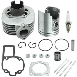 Anxingo 11210‑40B01 80cc Cylinder Piston Gasket Top End Kit, Replacement for Suzuki Quadsport LT80 1987-2006 Replacement for Kawasaki KFX80 2003-2006 11005-S006 (50mm)