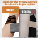 Kinesiology Tape, 2 Rolls Hypoallergenic Athletic Tape for Muscle Strain Relief & Joint Support, Waterproof & Breathable Sports Tape for Pain Relief, 2in x 16ft Uncut Roll-Stripe (Black)