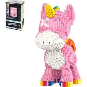 Pink Unicorn Animal Micro Building Blocks Set Gift for Adults and Kids 4460 Pieces