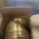 200 Pieces Charger Plates Bulk with Napkin Rings,Simple Style,Light Gold