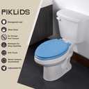 Toilet Seat, Slow Close, Soft Touch, Ultra-Smooth Matte Finish (No Orange-Peel Texture), Premium Moulded Wood, Quick Release, PIKLiDS (Royal Blue, Elongated)