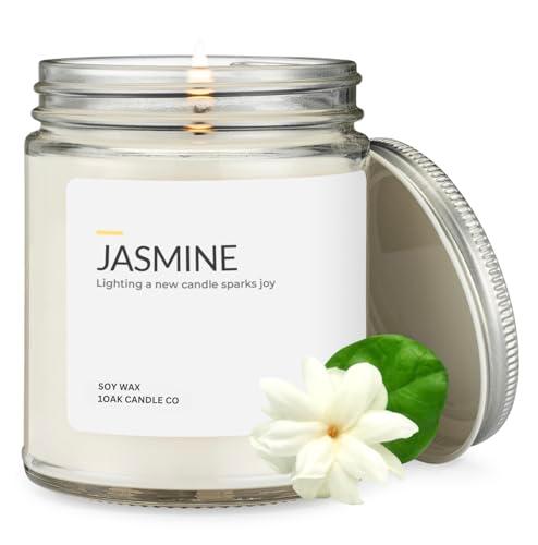 1OAK Jasmine Candle - Soy Wax Scented Candles (Jasmine) - Soy Candles for Home Scented - Long Burning Premium - Hand-Poured (7oz.)