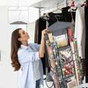 Wrapping Paper Storage, Gift Wrap Organizer Holder Double-Sided Hanging Gift Bag Storage Organizer (Grey)