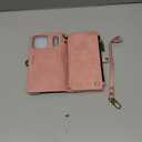 Defencase for iPhone 17 Pro Max Magnetic Wallet Case Compatible with Magsafe with RFID Blocking Zipper & Card Holder for Women PU Leather Strap Detachable Case for iPhone 17 Pro Max 6.9", Rose Pink