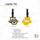 Desert Cactus Marquette University Luggage Tag  Official MU Golden Eagles Travel ID Tag for Suitcases, Bags, and Carry-Ons (PVC - Design A)